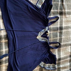 Navy crop top size small